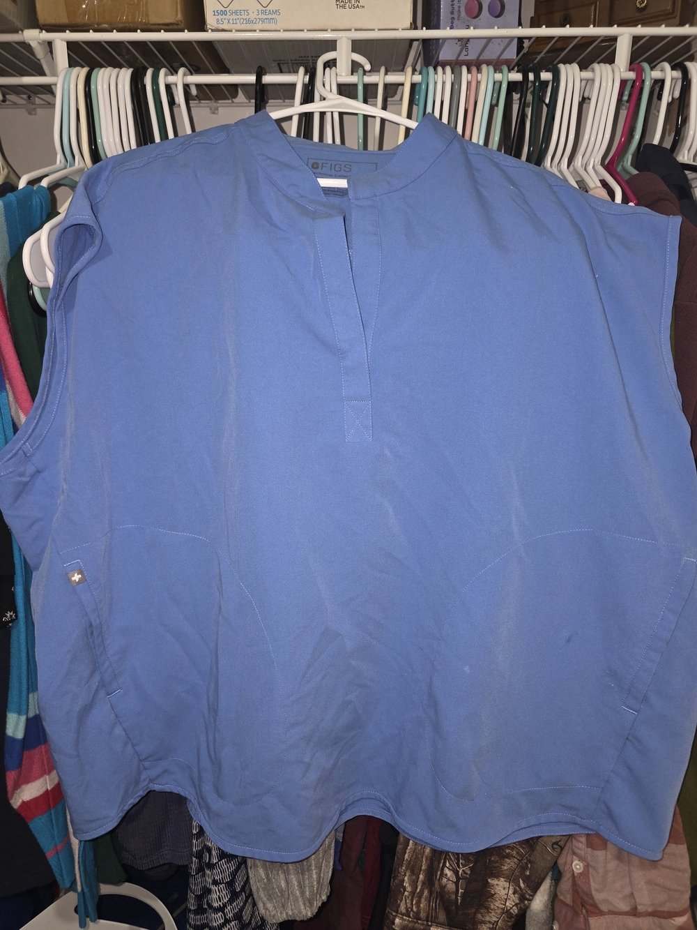 Figs Women's Pullover Top in Periwinkle Blue